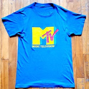 MTV Blue Promo T-Shirt Unisex Small